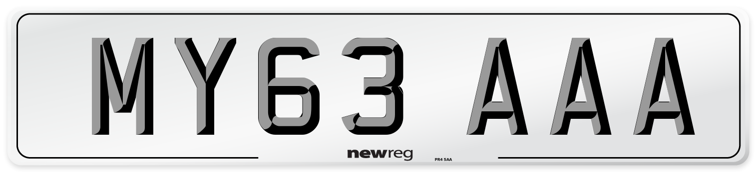 MY63 AAA Number Plate from New Reg